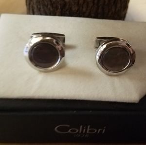 Colibri Black Pearl and Stainless steel cufflinks